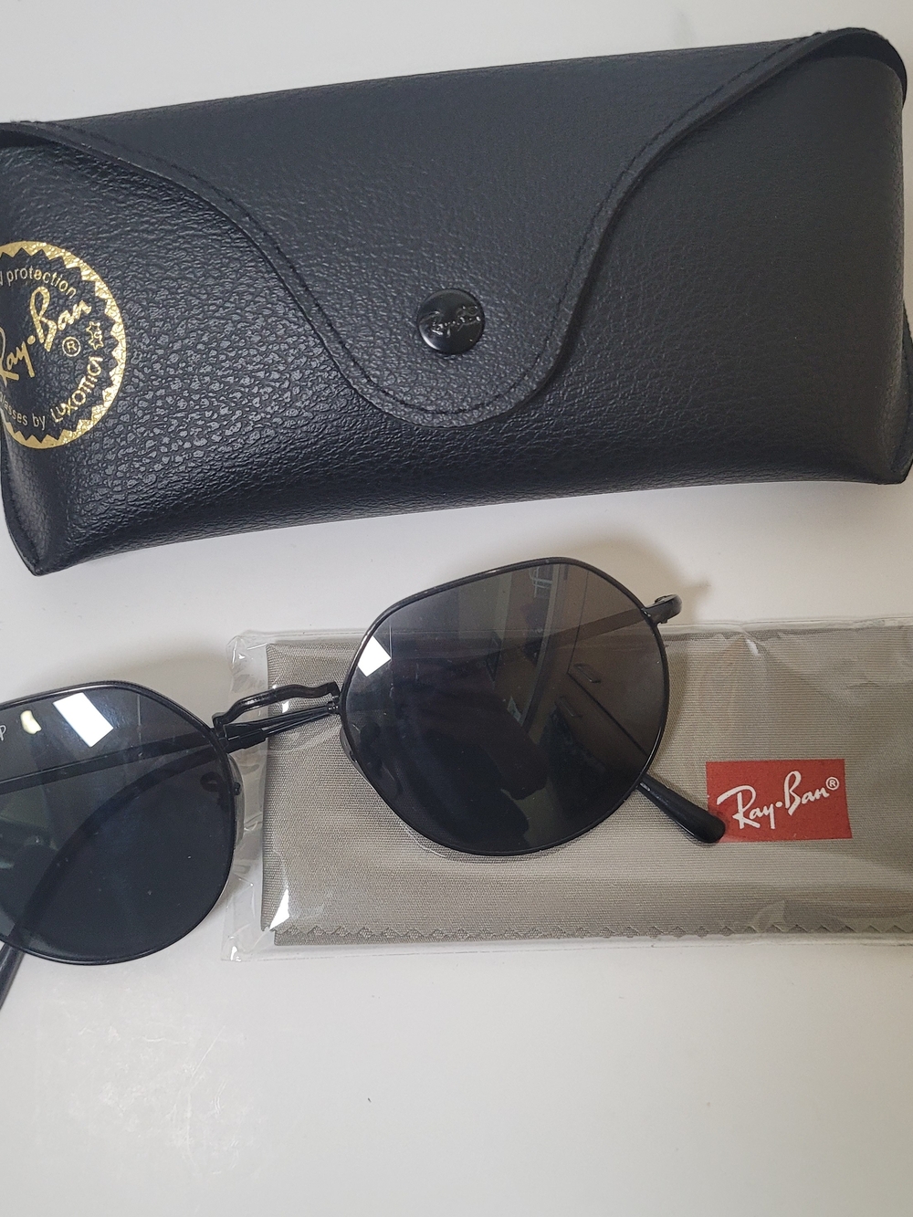 Ray-Ban Men's 3565 Jack Black Round Metal Polarized Sunglasses